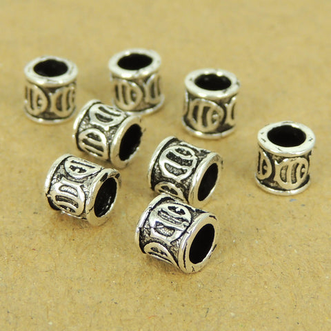 8 PCS 925 Sterling Silver Barrel Beads Vintage Celtic WSP453X8 Wholesale: See Discount Coupons in Item Details