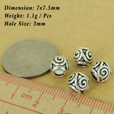 4 PCS 925 Sterling Silver Barrel Beads Vintage Celtic WSP454X4 Wholesale: See Discount Coupons in Item Details