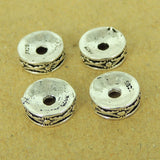 4 PCS 925 Stamp Sterling Silver Spacers Vintage Celtic Jewelry Making Wholesale Retail WSP461X4