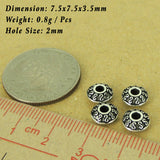 4 PCS 925 Sterling Silver Spacers Vintage Celtic Jewelry Making Wholesale Retail WSP462X4