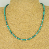 Men's Women 4mm Blue Turqouise 925 Sterling Silver Necklace Beads & Clasp DiyNotion Handmade NK140