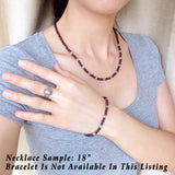 Handmade Men's Women AAA Garnet 925 Sterling Silver Necklace Gemstone with Beads and Clasp DiyNoion NK141