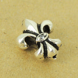 925 Stamp Sterling Silver Fleur de Lis Bead Vintage Celtic WSP488 Wholesale: See Discount Coupons in Item Details