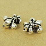 925 Stamp Sterling Silver Fleur de Lis Bead Vintage Celtic WSP488 Wholesale: See Discount Coupons in Item Details