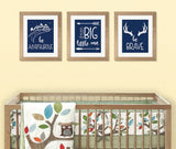 Navy Nursery Wall Art, Set of 3, Dream Big Little One, Be Brave, Be Adventurous, Printable Wall Art, INSTANT DOWNLOAD,  Baby's Nursery Print