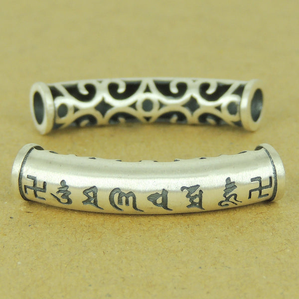 1 PCS 990 Stamp Sterling Silver OM Charm Buddhism WSP491 Wholesale: See Discount Coupons in Item Details
