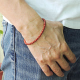Men's Women Red Jasper Stone Sterling Silver Bracelet Natural Gemstone DiyNotion Handmade BR905