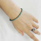Men's Women African Green Turquoise Sterling Silver Bracelet DiyNotion Handmade BR908