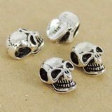 4 Pcs 925 Stamp Sterling Silver Skull Bead Voldemort Jewelry Making WSP431X4 Wholesale: See Discount Coupons in Item Details