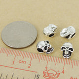 4 Pcs 925 Stamp Sterling Silver Skull Bead Voldemort Jewelry Making WSP431X4 Wholesale: See Discount Coupons in Item Details