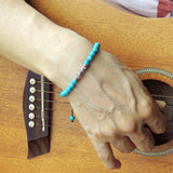 Men's Women Enhanced Turquoise Adjustable Braided Bracelet 925 Sterling Silver Dragon Charm DiyNotion BR792