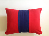 30% OFF Sale Navy red pillows, Color Block navy Navy Blue 12" x16" Modern Home Decor Lumbar Pillow Cover IN Stock