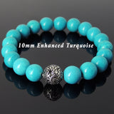 Mens' Women Blue Turquoise Sterling Silver Bracelet Dragon Bead DiyNotion Handmade BR931
