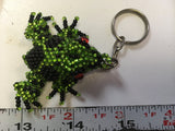 Colorful Glass Beaded Frog Keychain - Guatemala Keychain - Frog Keychain