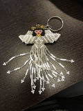 Colorful Glass Beaded Angel Keychain - Guatemala Keychain - Angel Keychain