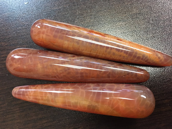 Fire Agate Wand - Sacral Chakra - Root Chakra - Reiki - Energy Healing - Healing Wand