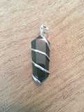 Bloodstone Wrapped Pendant - Reiki - Energy Healing - Heart Chakra