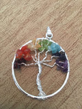 Chakra Tree of Life Pendant - Chakras - Jewelry - Wire Wrapped - Energy Healing - Reiki