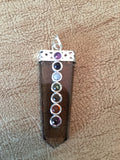 Smokey Quartz Chakra Pendant - Flat Pencil - Smoky Quartz - Energy Healing - Reiki
