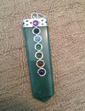 Green Aventurine Chakra Pendant - Flat Pencil - Heart Chakra - Reiki - Energy Healing
