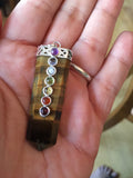Tiger's Eye Chakra Pendant - Flat Pencil -  Sacral Chakra - Solar Plexus - Reiki - Capricorn - Energy Healing