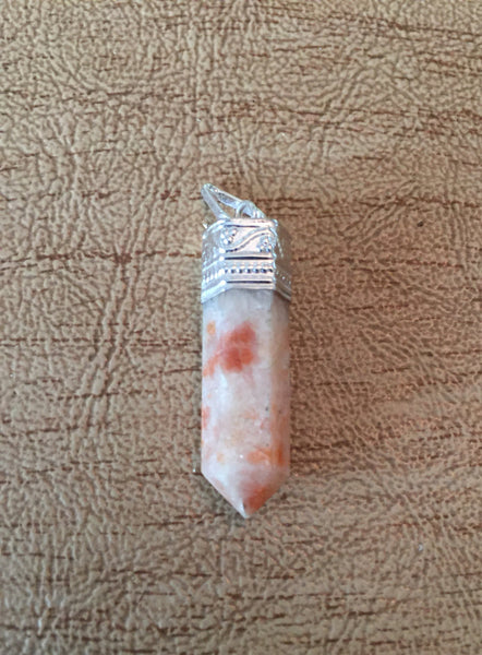 Sunstone Cap Pendant - Sacral Chakra - Reiki - Energy Healing