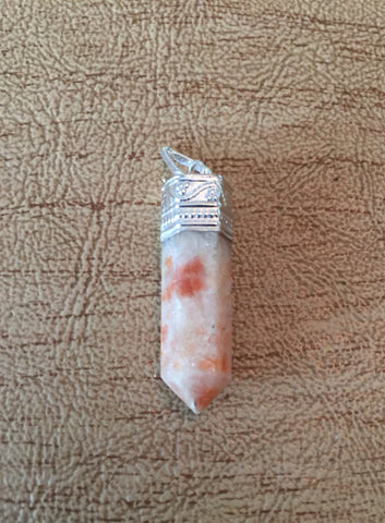 Sunstone Cap Pendant - Sacral Chakra - Reiki - Energy Healing
