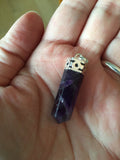 Amethyst Cap Pendant - Third Eye - Sixth Chakra - Reiki - Energy Healing