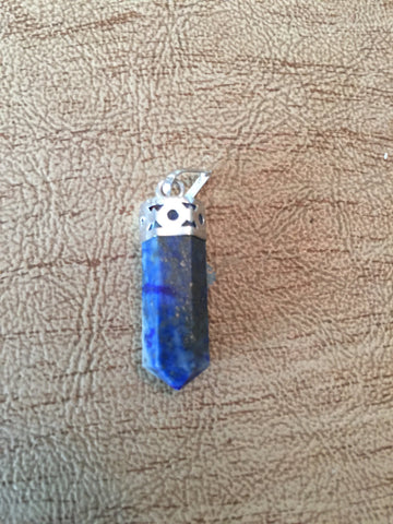 Lapis Lazuli Cap Pendant - Throat Chakra - Energy Healing - Reiki