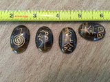 Tigers Eye Engraved Usui Reiki Set - Root Chakra - Energy Healing