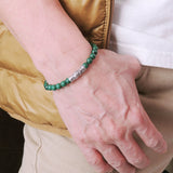 Men's Women Malachite Adjustable Braided Bracelet 925 Sterling Silver Dragon Charm DiyNotion BR787