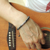 Men's Women Hematite Adjustable Braided Bracelet 925 Sterling Silver Dragon Charm DiyNotion BR794