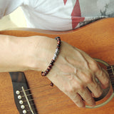 Men's Women Red Tiger Eye Adjustable Braided Bracelet 925 Sterling Silver Dragon Charm DiyNotion BR784