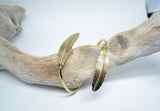 Women Brass Cuff Feather Bracelet Feather Bangle Women Wedding Eco Friendly Cuff Friendship Statement Christmas Gift