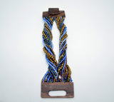 Beaded Bracelet Multi Strand Bracelet Wooden Clasp Bracelet Red Grey Boho Bracelet Gypsy Wood Jewelry Gift for Her Anniversary  Gift