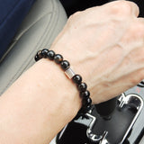 Men's Women Rare Mixed Blue Tiger Eye Adjustable Braided Bracelet 925 Sterling Silver Cube Bead DiyNotion BR803