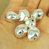 1 PCS 925 Sterling Silver Bead Seamless Faceted Irregular Shape WSP494 Wholesale: See Discount Coupons in Item Details