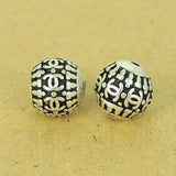 2 PCS 925 Stamp Sterling Silver Beads Round Celtic WSP496X2 Wholesale: See Discount Coupons in Item Details