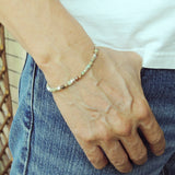 Men's Women Jasper Stone Adjustable Braided Bracelet 925 Sterling Silver Nugget Beads DiyNotion BR949