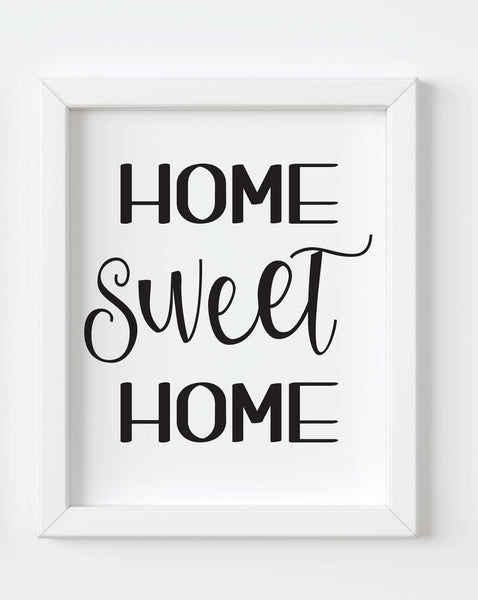 Home Sweet Home printable wall art, INSTANT DOWNLOAD, 3 Sizes, Home wall Poster, Family wall art print, Housewarming Gift, Home Art Print