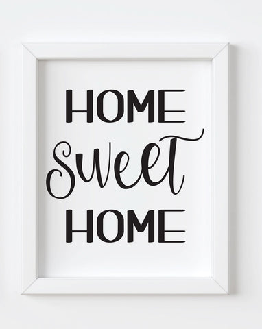 Home Sweet Home printable wall art, INSTANT DOWNLOAD, 3 Sizes, Home wall Poster, Family wall art print, Housewarming Gift, Home Art Print