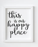 Housewarming gift, Home Wall Art, Set of 3, printable wall art, INSTANT DOWNLOAD, Home Sweet Home, Let's Stay Home, This is Our Happy Place