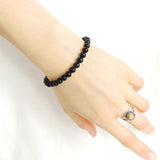 Men's Women Matte Black Onyx Adjustable Braided Bracelet DiyNotion Handmade BR811