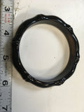 Vintage Black Obsidian Carved Bangle - Solid Bangle