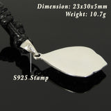 Men's Women Adjustable Necklace 925 Sterling Silver Sakyamuni Buddha Pendant with Wax Rope DiyNotion NK159