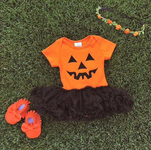 Jack-O-Lantern Tutu Onesie