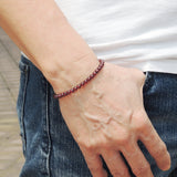 Men's Women AAA Garnet Adjustable Braided Bracelet DiyNotion Handmade BR810