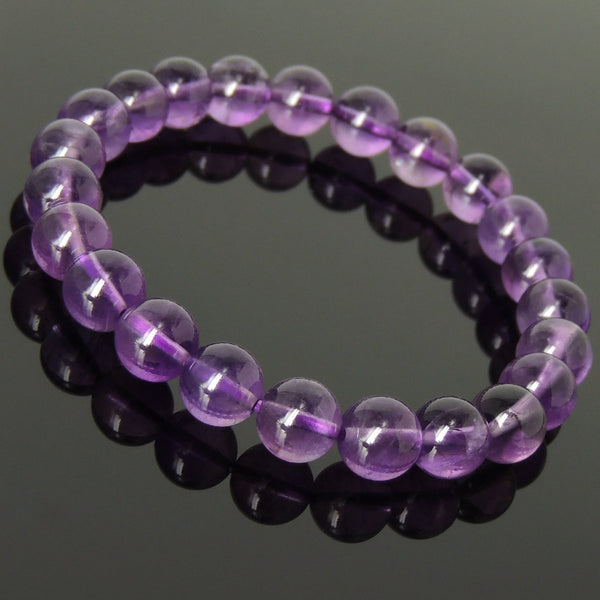 Men's Women Natural Amethyst Bracelet Grade AAA Healing Gemstone Crystal Healing DiyNotion BR981