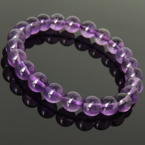 Men's Women Natural Amethyst Bracelet Grade AAA Healing Gemstone Crystal Healing DiyNotion BR981