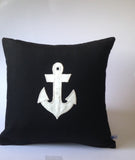 Beach Pillows, Outdoor Coastal pillows, Nautical Boat pillows,  Patio coastal pillow, Bench Anchor Decorative Throw Pillows,